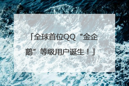 全球首位QQ“金企鹅”等级用户诞生！