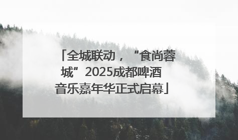 全城联动，“食尚蓉城”2025成都啤酒音乐嘉年华正式启幕