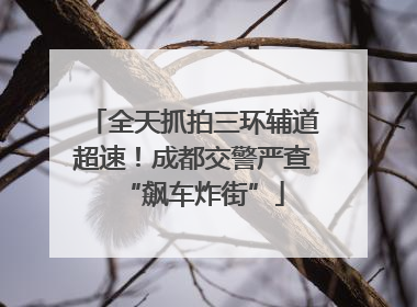 全天抓拍三环辅道超速！成都交警严查“飙车炸街”