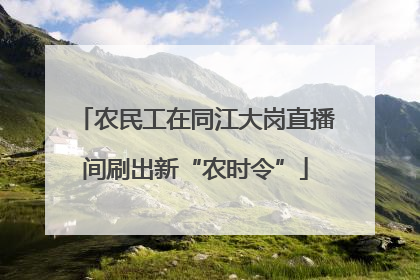 农民工在同江大岗直播间刷出新“农时令”