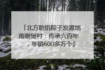 北方糖馅粽子发源地南谢堡村：传承六百年，年销600多万个