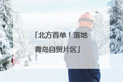 北方首单！落地青岛自贸片区