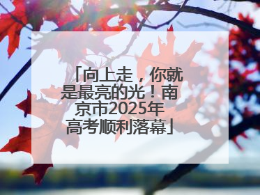 向上走，你就是最亮的光！南京市2025年高考顺利落幕