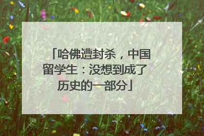 哈佛遭封杀，中国留学生：没想到成了历史的一部分