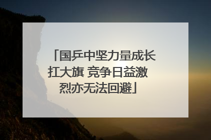国乒中坚力量成长扛大旗 竞争日益激烈亦无法回避