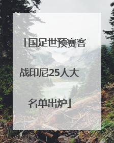国足世预赛客战印尼25人大名单出炉
