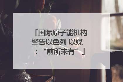 国际原子能机构警告以色列 以媒：“前所未有”
