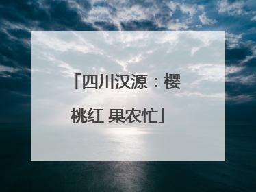 四川汉源：樱桃红 果农忙