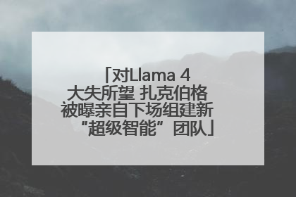 对Llama 4大失所望 扎克伯格被曝亲自下场组建新“超级智能”团队