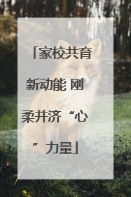 家校共育新动能 刚柔并济“心”力量