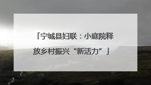 宁城县妇联：小庭院释放乡村振兴“新活力”