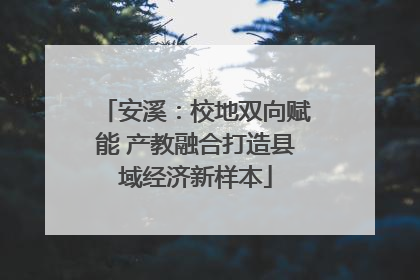安溪：校地双向赋能 产教融合打造县域经济新样本