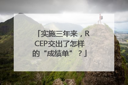 实施三年来，RCEP交出了怎样的“成绩单”？