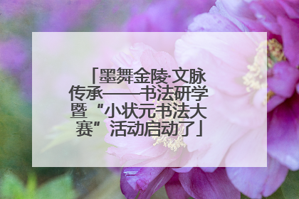墨舞金陵·文脉传承——书法研学暨“小状元书法大赛”活动启动了