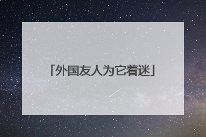 外国友人为它着迷