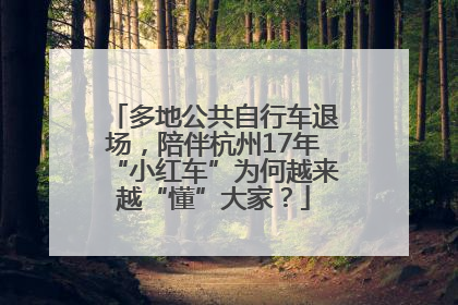 多地公共自行车退场，陪伴杭州17年“小红车”为何越来越“懂”大家？