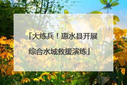 大练兵！惠水县开展综合水域救援演练
