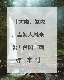 大雨、暴雨、雷暴大风来袭！台风“蝴蝶”来了