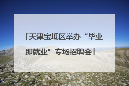 天津宝坻区举办“毕业即就业”专场招聘会