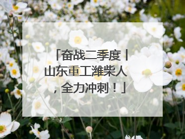 奋战二季度丨山东重工潍柴人，全力冲刺！