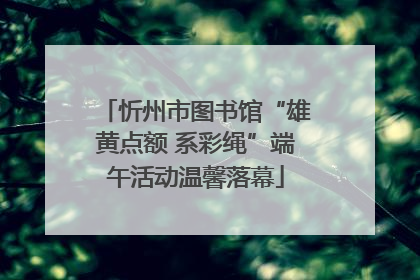 忻州市图书馆“雄黄点额 系彩绳”端午活动温馨落幕