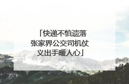 快递不慎遗落 张家界公交司机仗义出手暖人心