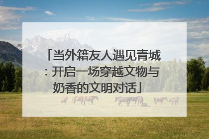 当外籍友人遇见青城：开启一场穿越文物与奶香的文明对话