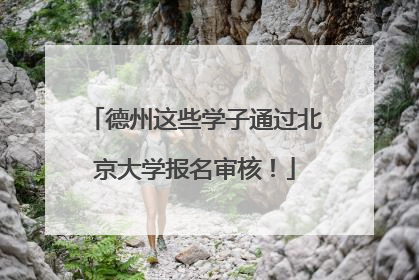 德州这些学子通过北京大学报名审核！
