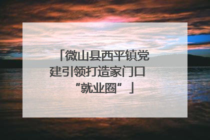 微山县西平镇党建引领打造家门口“就业圈”