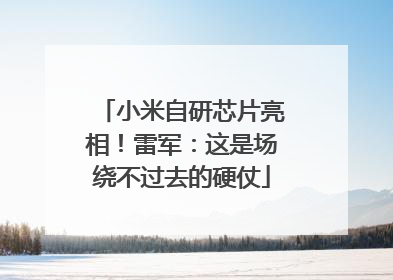 小米自研芯片亮相！雷军：这是场绕不过去的硬仗