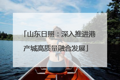 山东日照：深入推进港产城高质量融合发展