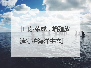 山东荣成：增殖放流守护海洋生态
