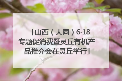 山西（大同）6·18专题促消费暨灵丘有机产品推介会在灵丘举行