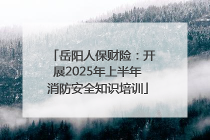 岳阳人保财险：开展2025年上半年消防安全知识培训