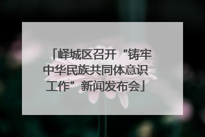 峄城区召开“铸牢中华民族共同体意识工作”新闻发布会