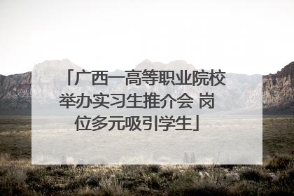 广西一高等职业院校举办实习生推介会 岗位多元吸引学生