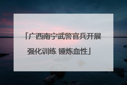 广西南宁武警官兵开展强化训练 锤炼血性