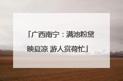 广西南宁：满池粉黛映夏凉 游人赏荷忙