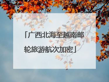 广西北海至越南邮轮旅游航次加密