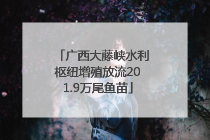 广西大藤峡水利枢纽增殖放流201.9万尾鱼苗