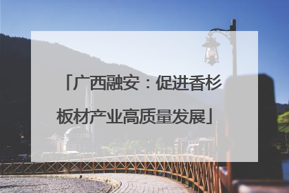 广西融安：促进香杉板材产业高质量发展