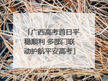 广西高考首日平稳顺利 多部门联动护航平安高考