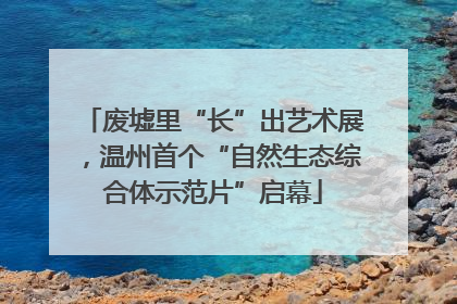 废墟里“长”出艺术展，温州首个“自然生态综合体示范片”启幕