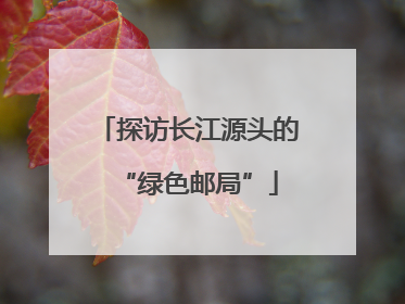 探访长江源头的“绿色邮局”