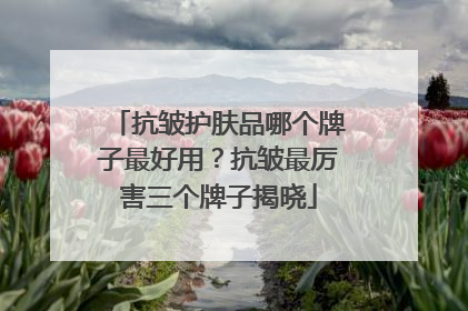抗皱护肤品哪个牌子最好用？抗皱最厉害三个牌子揭晓