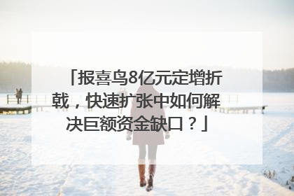 报喜鸟8亿元定增折戟，快速扩张中如何解决巨额资金缺口？