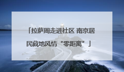 拉萨周走进社区 南京居民藏地风情“零距离”