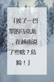 挨了一巴掌的马克龙，在越南说了些啥？危险！