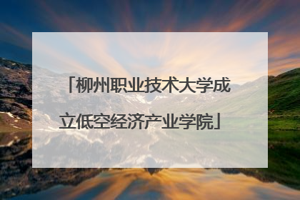柳州职业技术大学成立低空经济产业学院