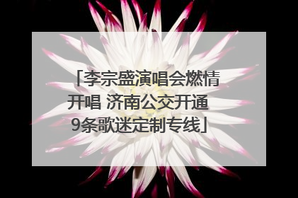 李宗盛演唱会燃情开唱 济南公交开通9条歌迷定制专线